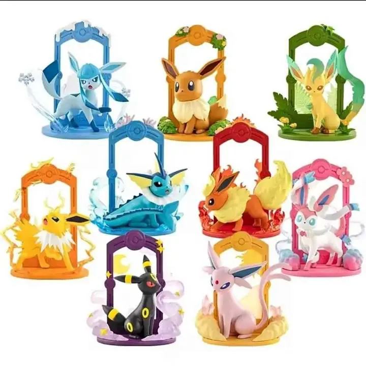 Eevee Eeveeluciones Set X 9 Figuras 11cm en Bolsa Anime Pokémon P4850