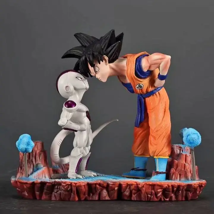 Goku y Freezer Mirandose Figura 14cm en Caja Anime Dragon Ball Z D3513