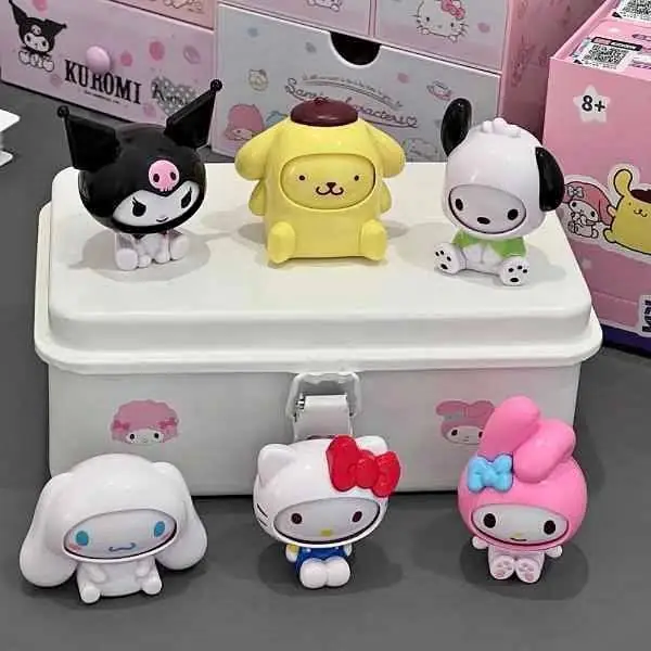 Kuromi Hello Kitty Cinnamoroll Set X 6 Figuras 5cm Cambia Cara en Bolsa Anime Sanrio S4177