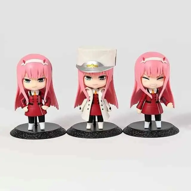 Zero Two Set X 3 Figuras 10cm en Bolsa Anime Darling in the Franxx A1388