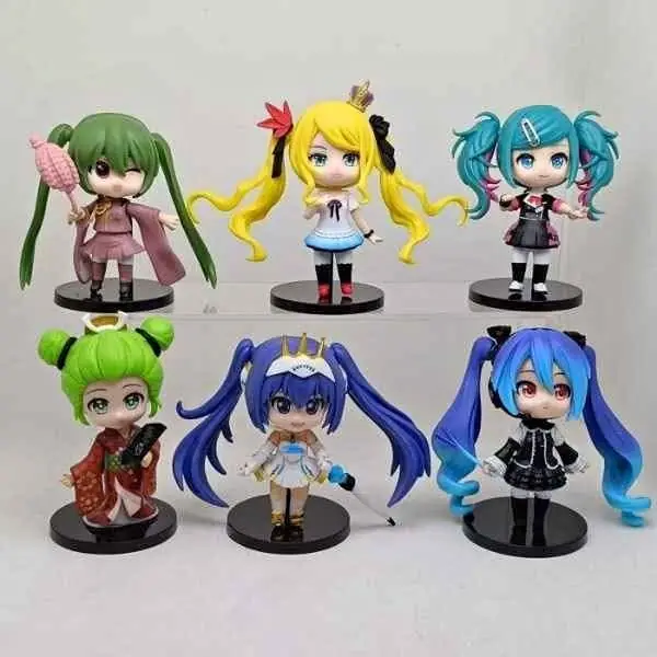 Hatsune Miku Set X 6 Figuras 10cm en Bolsa Anime Vocaloid M4552