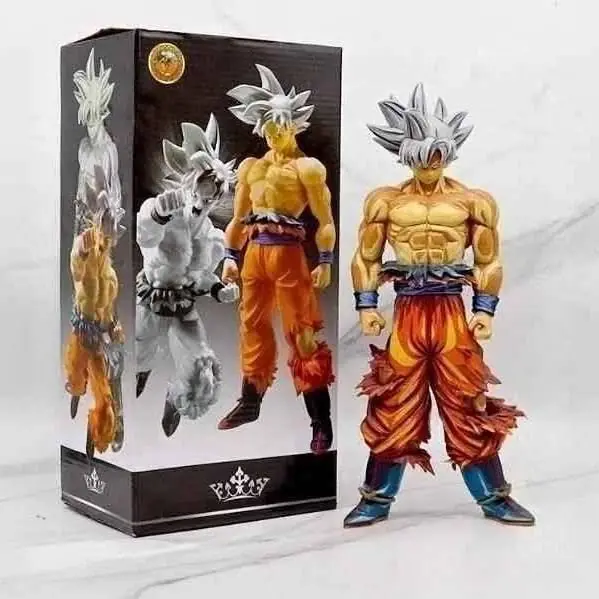 Goku Ultra Instinto Pintura 2D Figura 30cm en Caja Anime Dragon Ball Super D9188