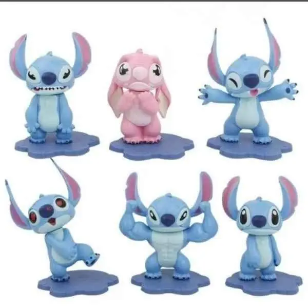 Lilo & Stitch Set X 6 Figuras 10-15cm en Bolsa Película Disney S4501