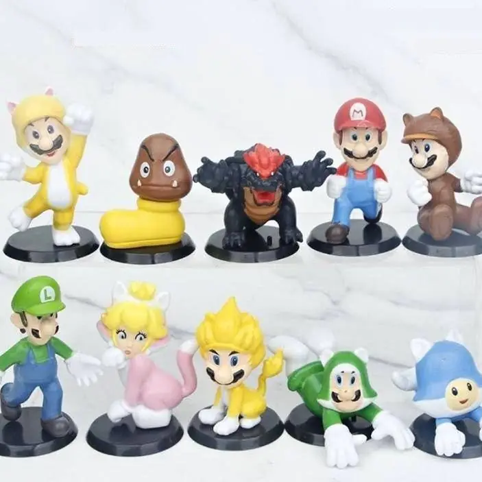 Mario Bros Set X 10 Figuras 10cm en Bolsa Videojuegos G2406