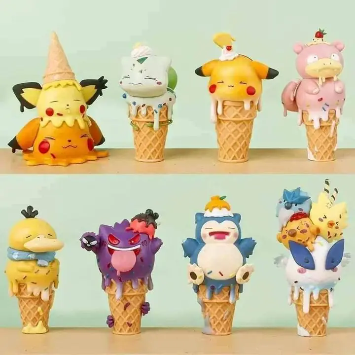 Pikachu Bulbasaur Psyduck set X 8 Figuras 12cm en Bolsa Anime Pokemon P2577