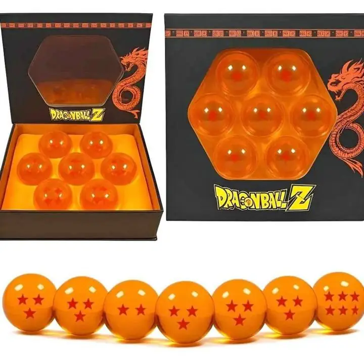 Set X 7 Esferas 4.3cm Diámetro en Caja de Colección Anime Dragon Ball Z D8000