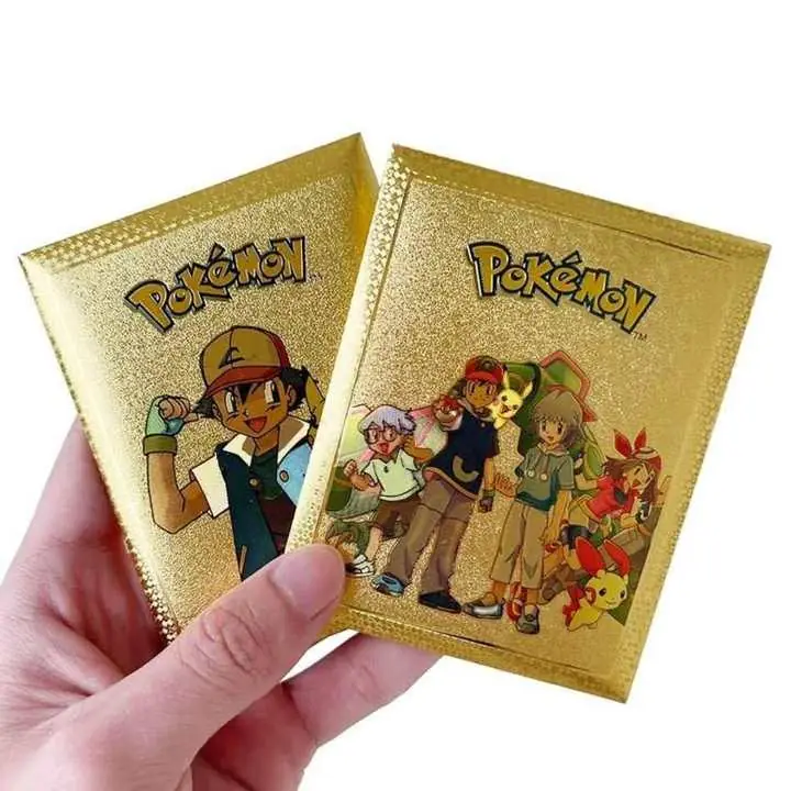 Cartas Doradas Pokemon Paquete X 10 Cartas Pikachu Snorlax Charmander Psyduck PK008