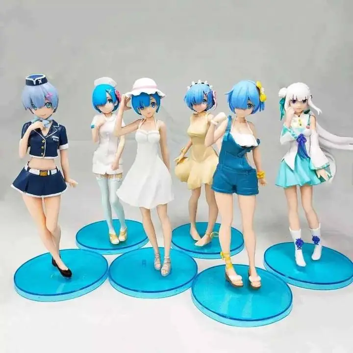 Rem Set x 6 Figuras 16,5cm en Bolsa Anime Re:Zero R1106