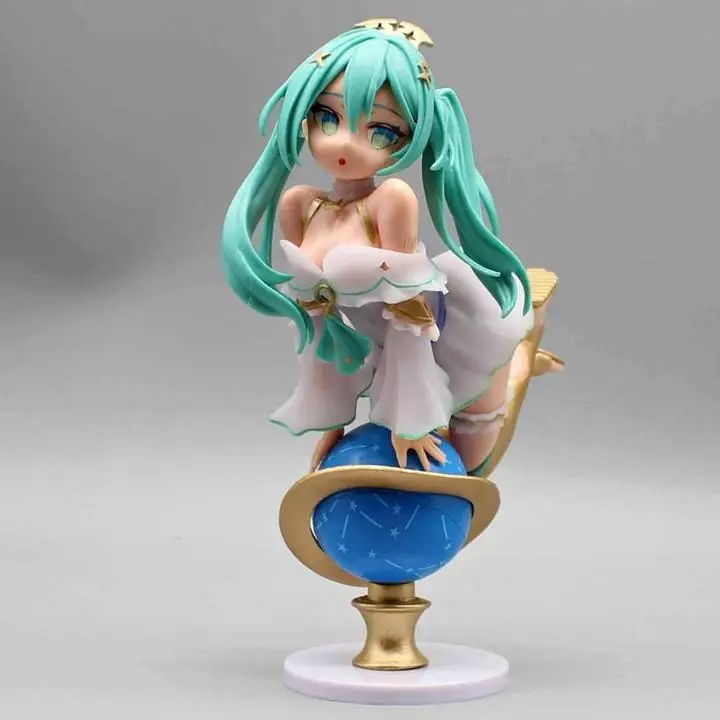 Hatsune Miku con Globo Terráqueo Figura 17cm en Bolsa Anime Vocaloid M3221