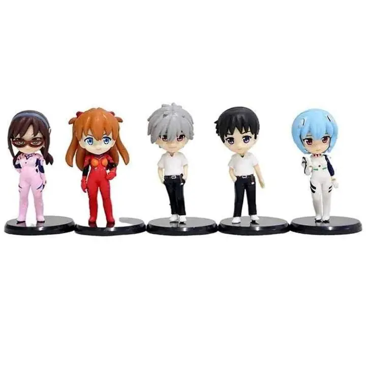 Neon Genesis Evangelion Set x5 Figuras 6cm en Bolsa Anime Loose E8223