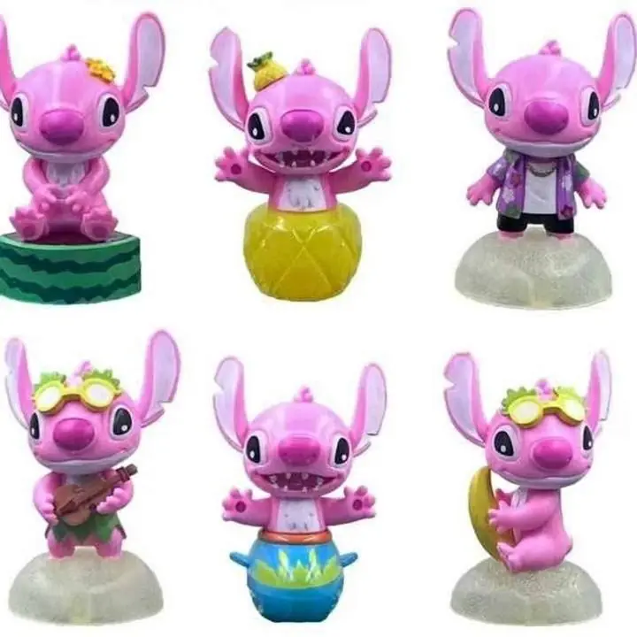 Stitch & Angela Set X 6 Figuras 10cm en Bolsa Anime A3867