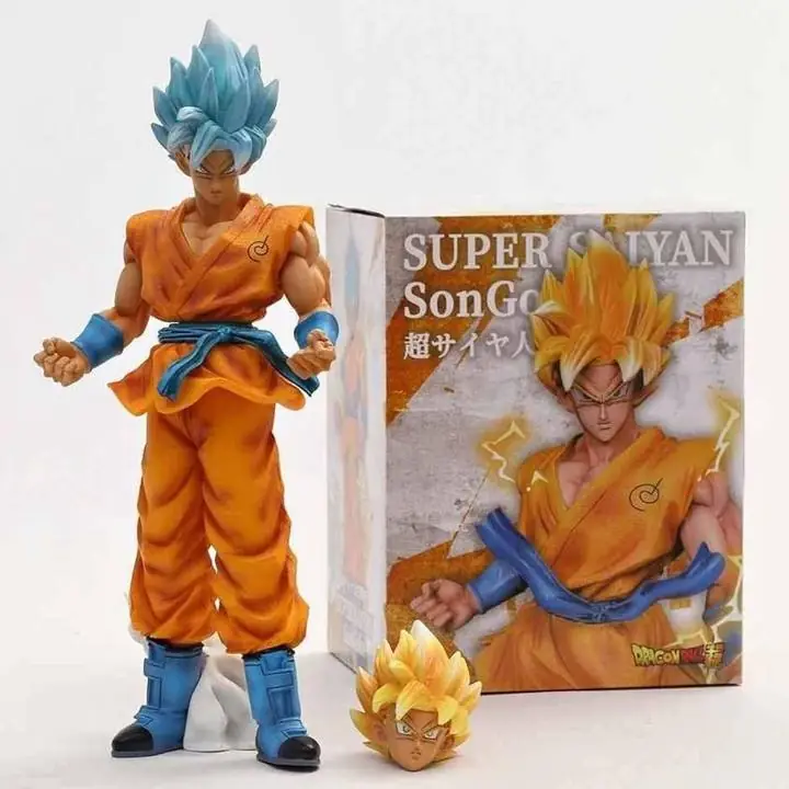 Goku Super Saiyan / SSJ God Figura 31cm con Cabeza Extra en Caja Anime Dragon Ball D2463