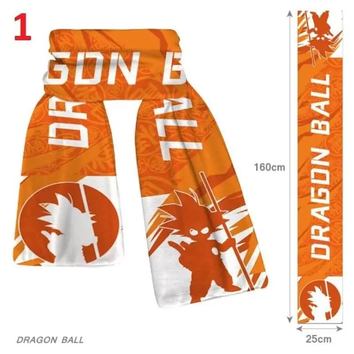 Bufanda Dragon Ball Lana Medida 1.60 m X 25cm Anime 5 Modelos Distintos D2123