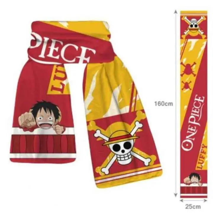 One Piece Bufanda Luffy de Lana Media 160cm X 25cm Anime H2415