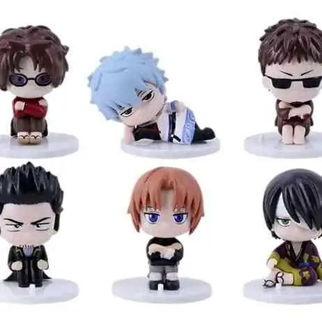 Gintoki Hasegawa Kondo Sakata Shinsuke Kamui Set X 6 Figuras 7cm en Bolsa Anime Gintama A4698
