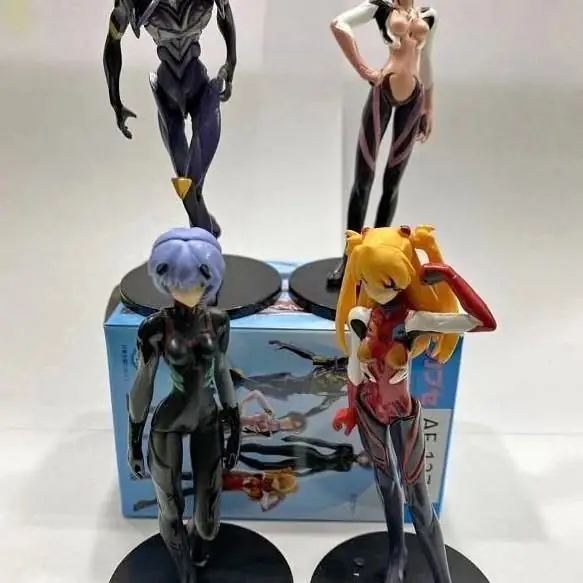 Neon Genesis Evangelion Asuka Langley Soryu Set 4 Figuras 11Cm en Caja Anime E1371