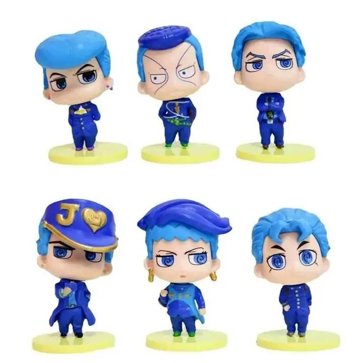 JoJo's Bizarre Adventure set x 6 Figuras 8cm en Bolsa Anime Okuyasu Jotaro Dennis J1142