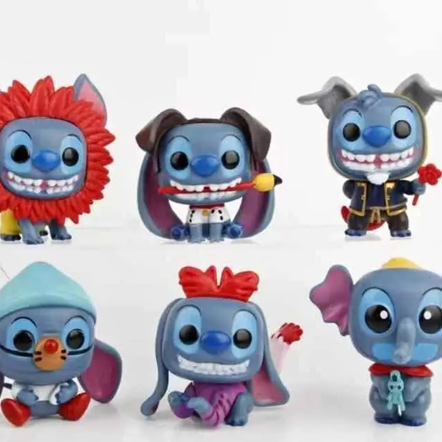 Stitch Set X 6 Figuras 10cm en Bolsa Anime A3923