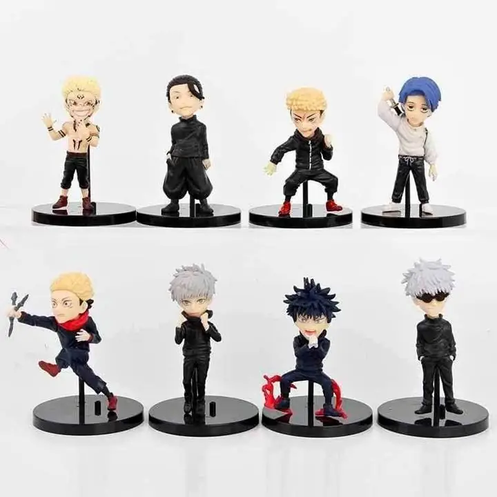 Gojo Itadori Fushiguro Set X 8 Figuras 9cm en Bolsa Anime Jujutsu Kaisen J3100