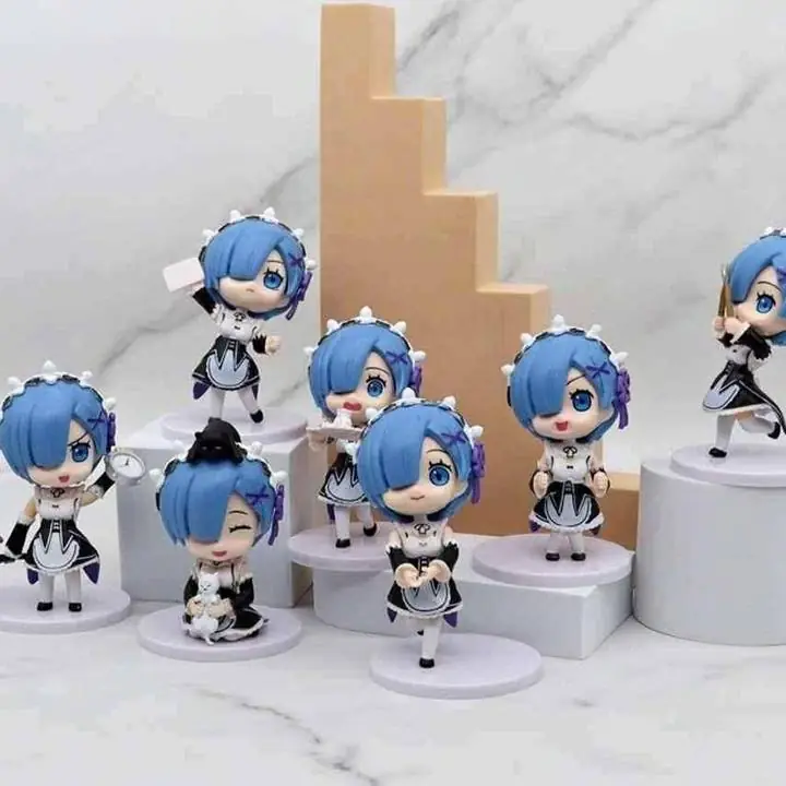Rem Set X 7 Figuras 10cm en Bolsa Anime Re: Zero R1272