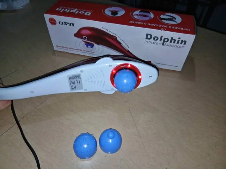 Masajeador infrarrojo delfin 40 cms con 3 puntas