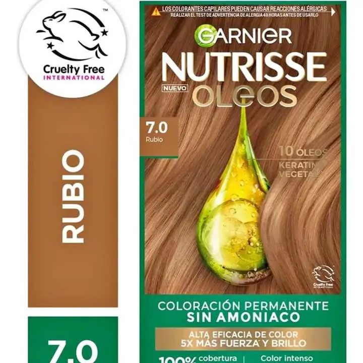 Kit Tintura Garnier Nutrisse Rubio 7.0 Permanente 110ml
