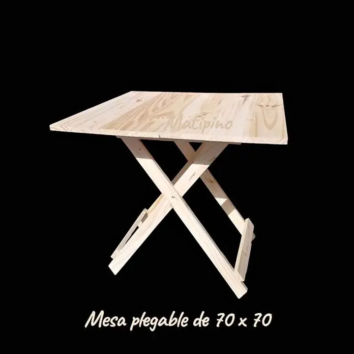 Mesa plegable de pino
