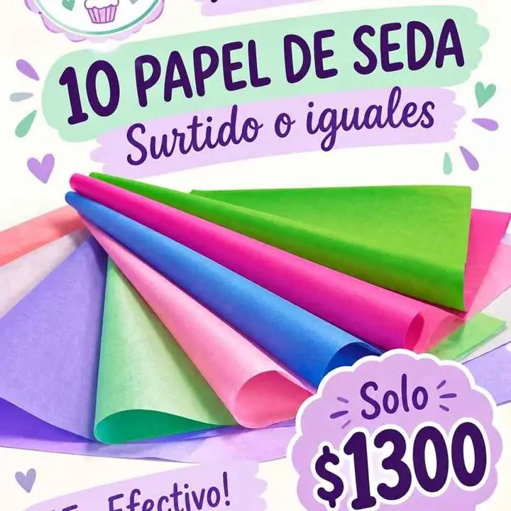 Papel de Seda Surtido x 10