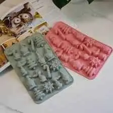 Molde Silicona Figuras Navideñas x 16