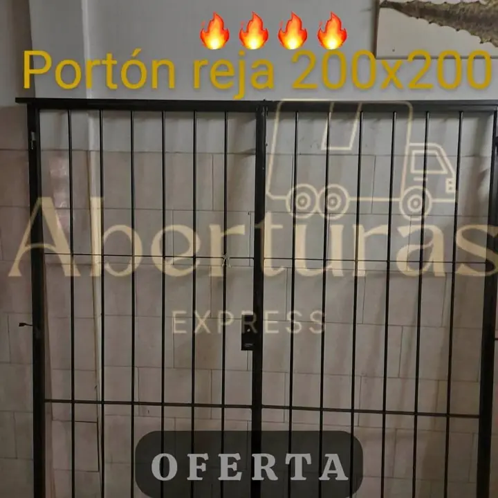 Portón reja 200x200