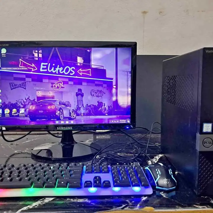 PC Dell vostro I3 8100 DDR4+ 8GB DDR4+FORTNITE+ 1TB+ WiFi bluetooth + LED 19+ Windows 11 garantia
