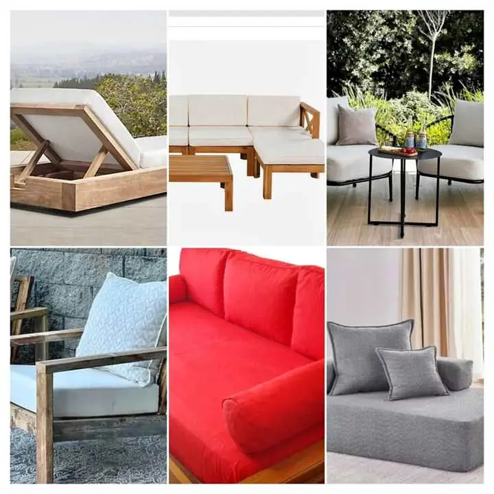 Colchonetas para exterior almohadones de placa alta densidad con o sin funda