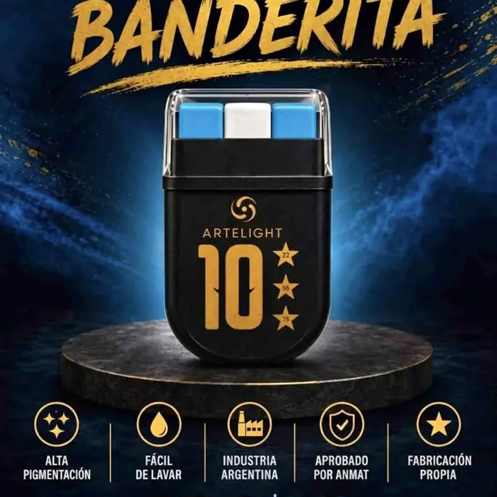 Maquillaje bandera argentina