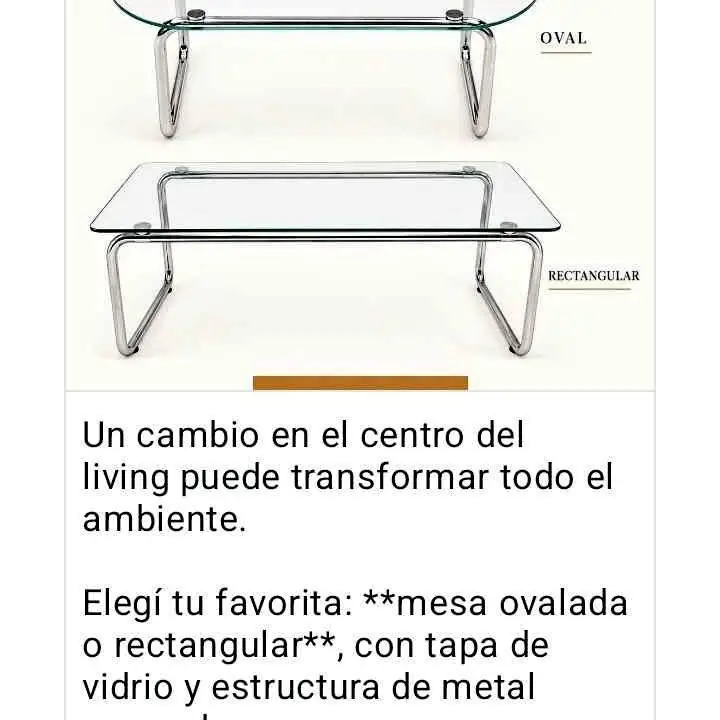 Mesa ratona cromo cristal