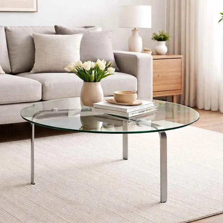 Mesa Cristal patas soldadas con ultra violeta