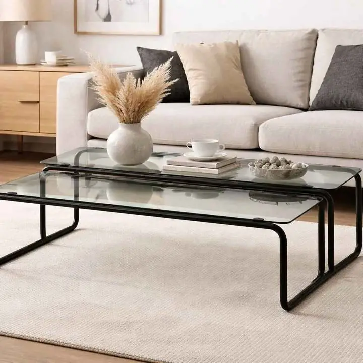 Mesa ratona nido rectangular minimalista industrial