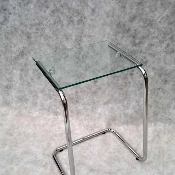Mesa de arrime tapa de cristal