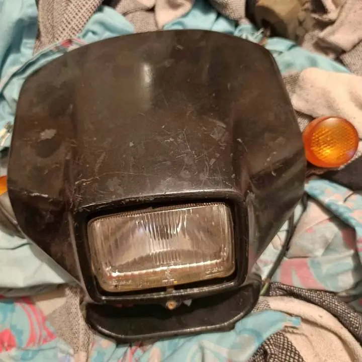 Frente farol de moto