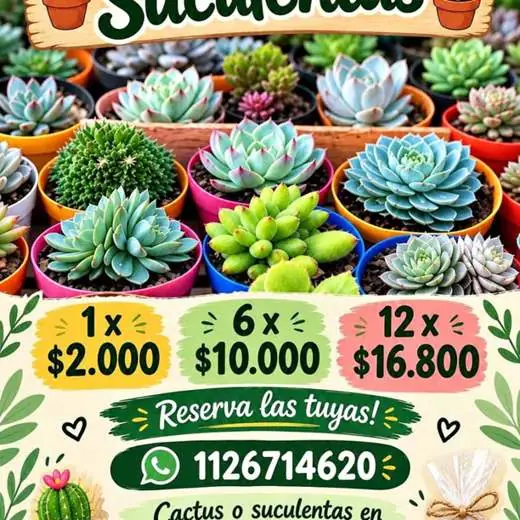 Suculentas para regalar