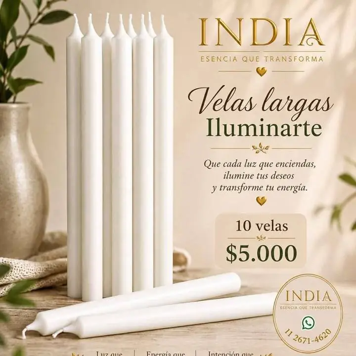 Velas blancas de Parafina