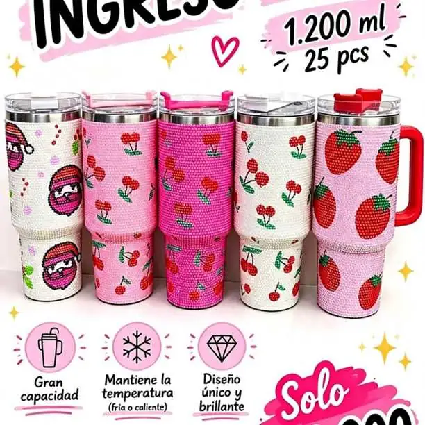 Vasos con strass