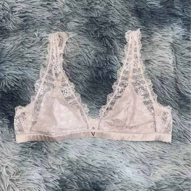 Bralette encaje rosa