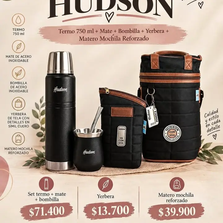Combo matero hudson