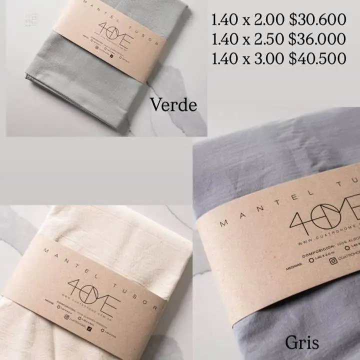 Manteles tusor e impermeables