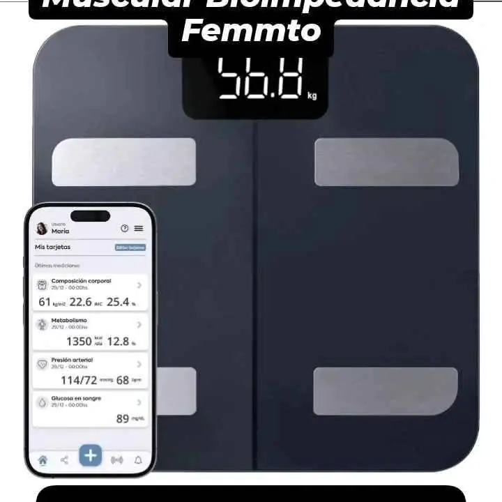 Balanza Digital Baño Bluetooth Personal Corporal Personas 180 Kg Grasa Corporal Masa Muscular Bioimp
