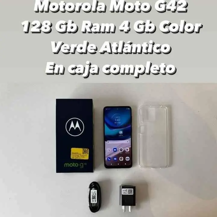 Moto g42 128gb 4gb ram + caja y accesorios