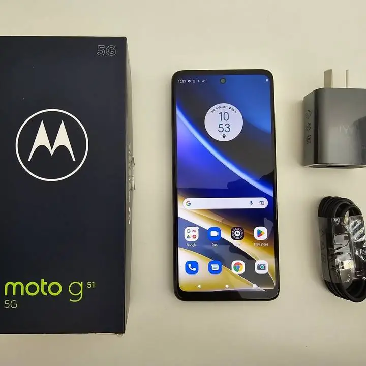 Moto g51 128gb + caja + cargador y cable