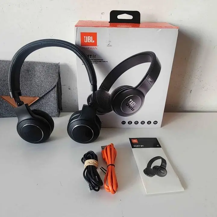 Auriculares jbl duet+ cables + caja