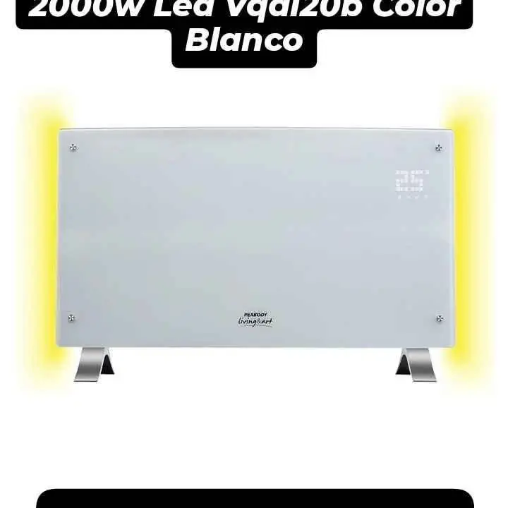 Panel Vitroconvector Curvo Digital Peabody 2000w Led Vqdl20b Color Blanco