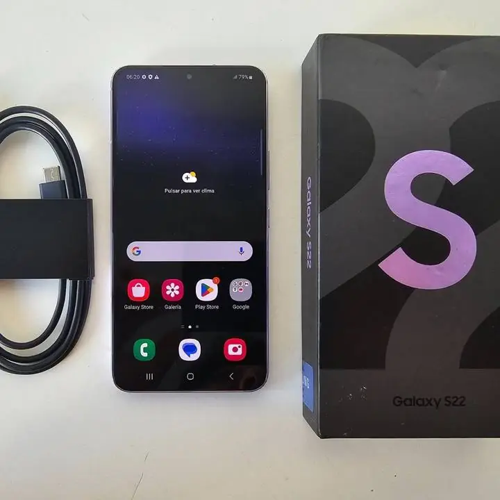 Samsung s22 128gb 8gb ram + caja púrpura
